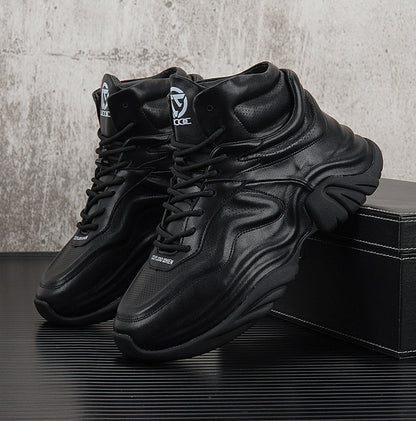 High-Top Panel Chunky Sole Sneakers WN24583