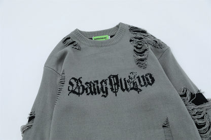 Damage Knit Sweater WN11186