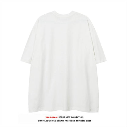 Oversize Print Short-sleeve T-shirt WN5492