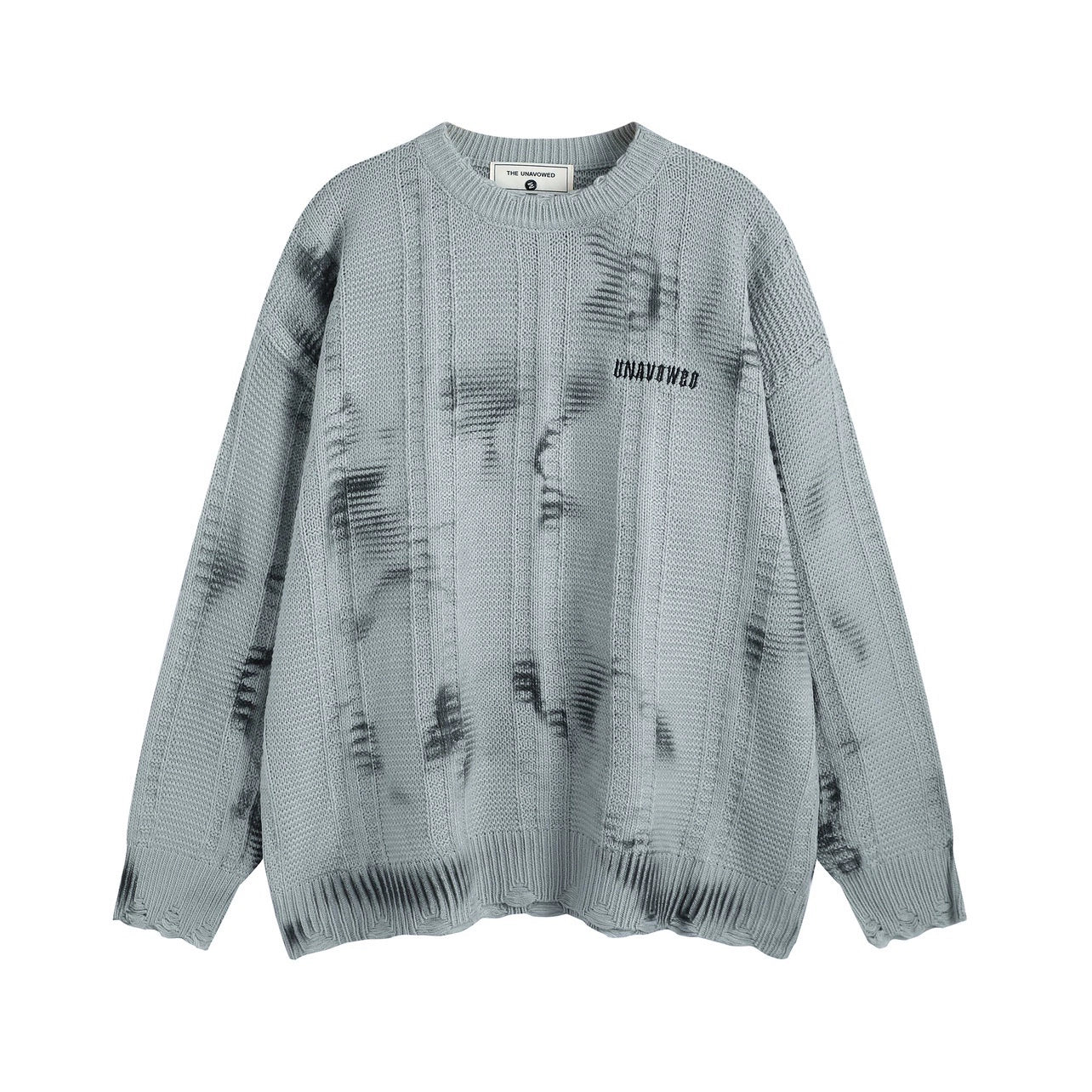 Damage Oversize Knit Sweater WN10915