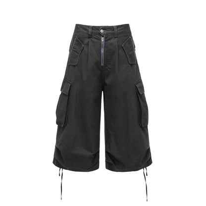 Multi-Pocket Drawstring Wide Leg Cargo Pants WN19900