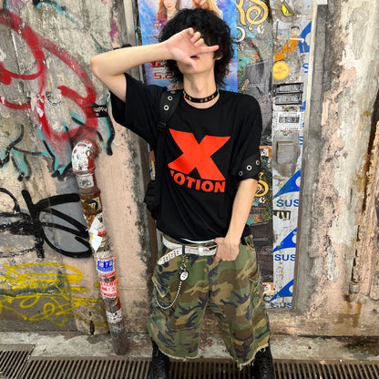 Graphic Letter Print Oversize Short Sleeve T-Shirt WN17259