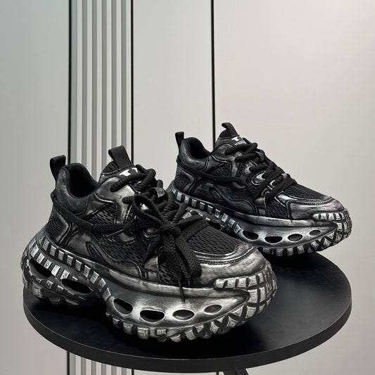Mesh Rope Platform Height-Increasing Dad Sneakers WN24763