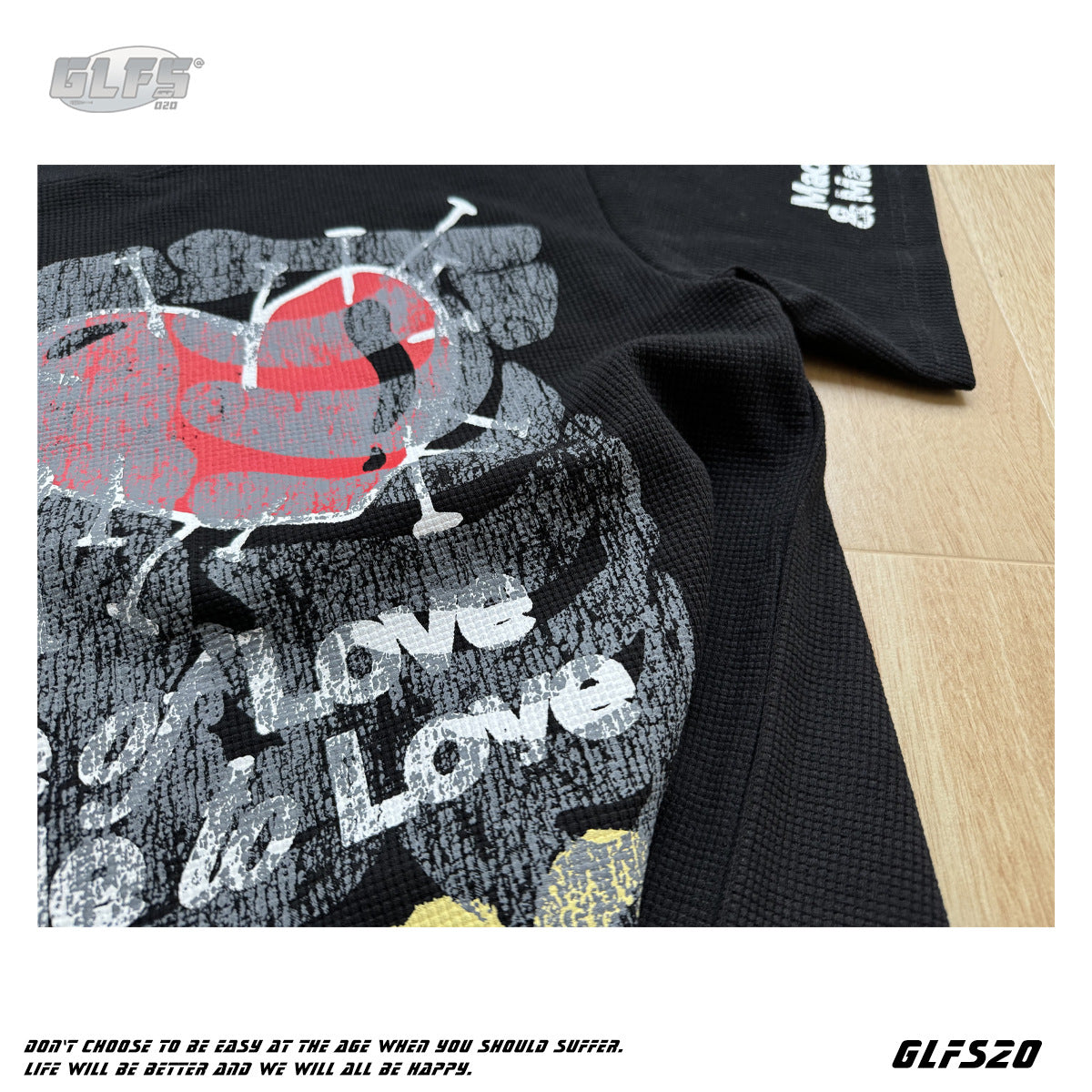 Skeleton Heart Graphic Short Sleeve T-Shirt WN26492