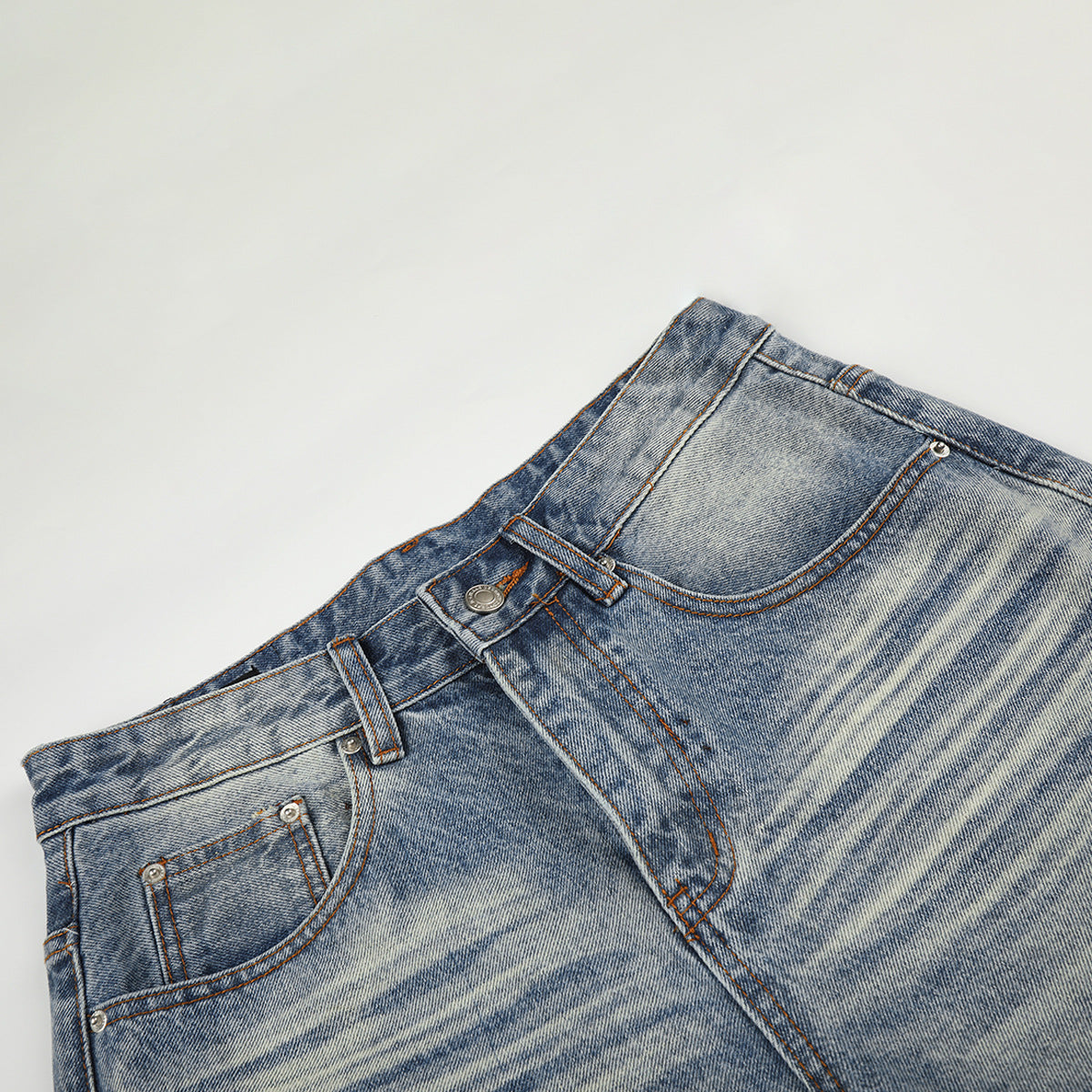 Washed Whisker Denim Half Jeans WN25790