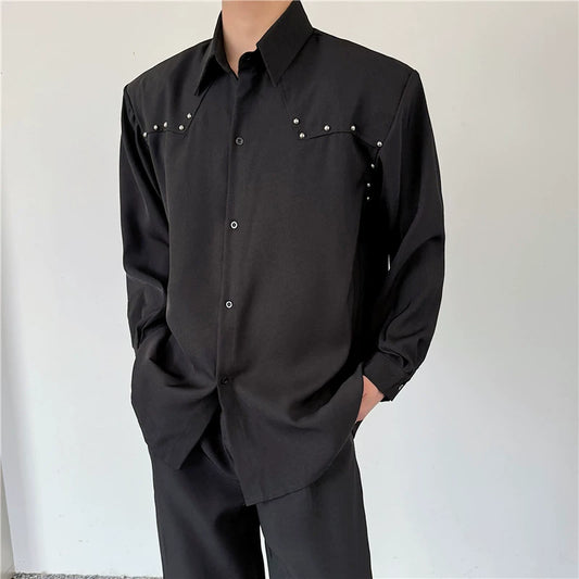 Studs Design Long Sleeve Shirt WN19299