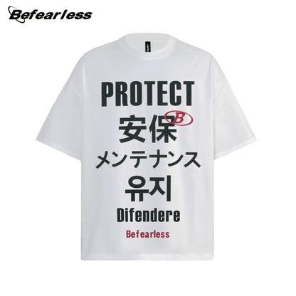 Washed Graphic Letter Print Oversize Short Sleeve T-Shirt WN26372