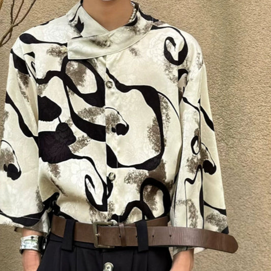 Jacquard Breathable Sun-Protection Short Sleeve Shirt WN19988