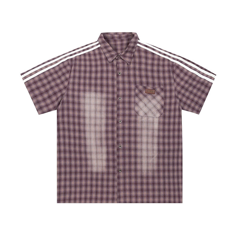 Three Bar Plaid Short Sleeve Shirt WN7541