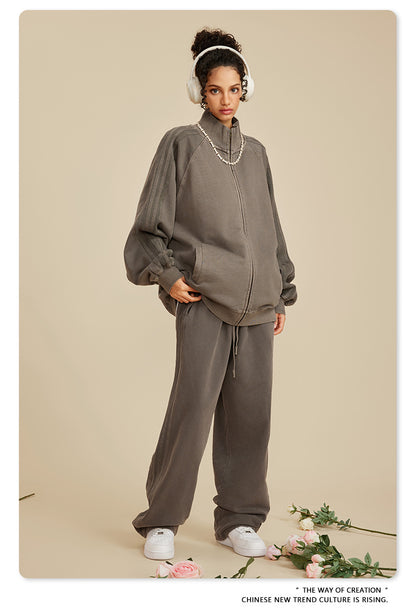 Washed Heavyweight Straight Leg Sweatpants WN6019