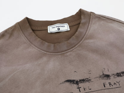 Dark Graffiti Print Short Sleeve T-Shirt WN25467