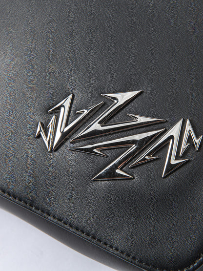 Metal Decor Microfiber PU Leather Shoulder Bag WN21004