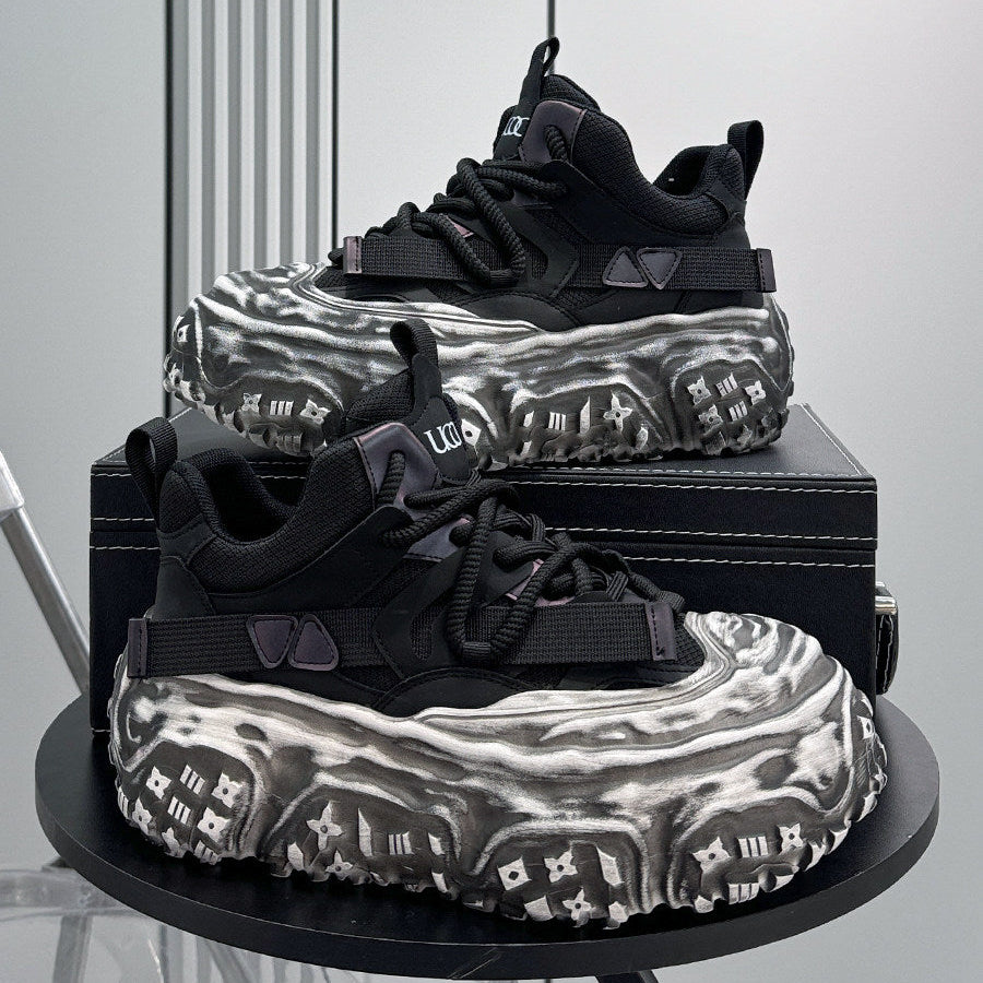 Strap Mesh Platform Chunky Sole Sneakers WN24659