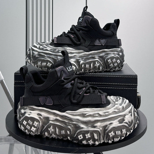 Strap Mesh Platform Chunky Sole Sneakers WN24659