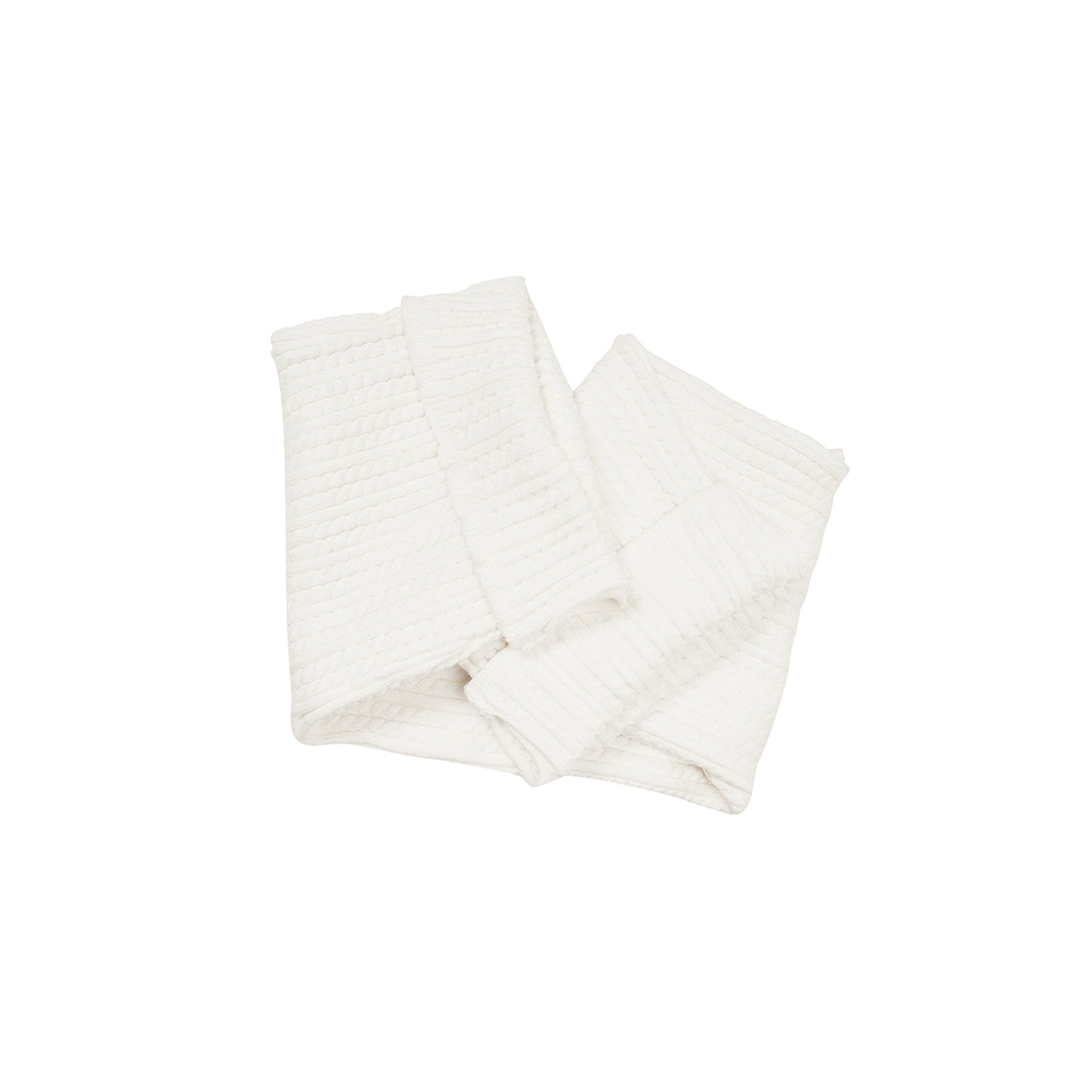 High-Neck Striped Knit Scarf WN22157