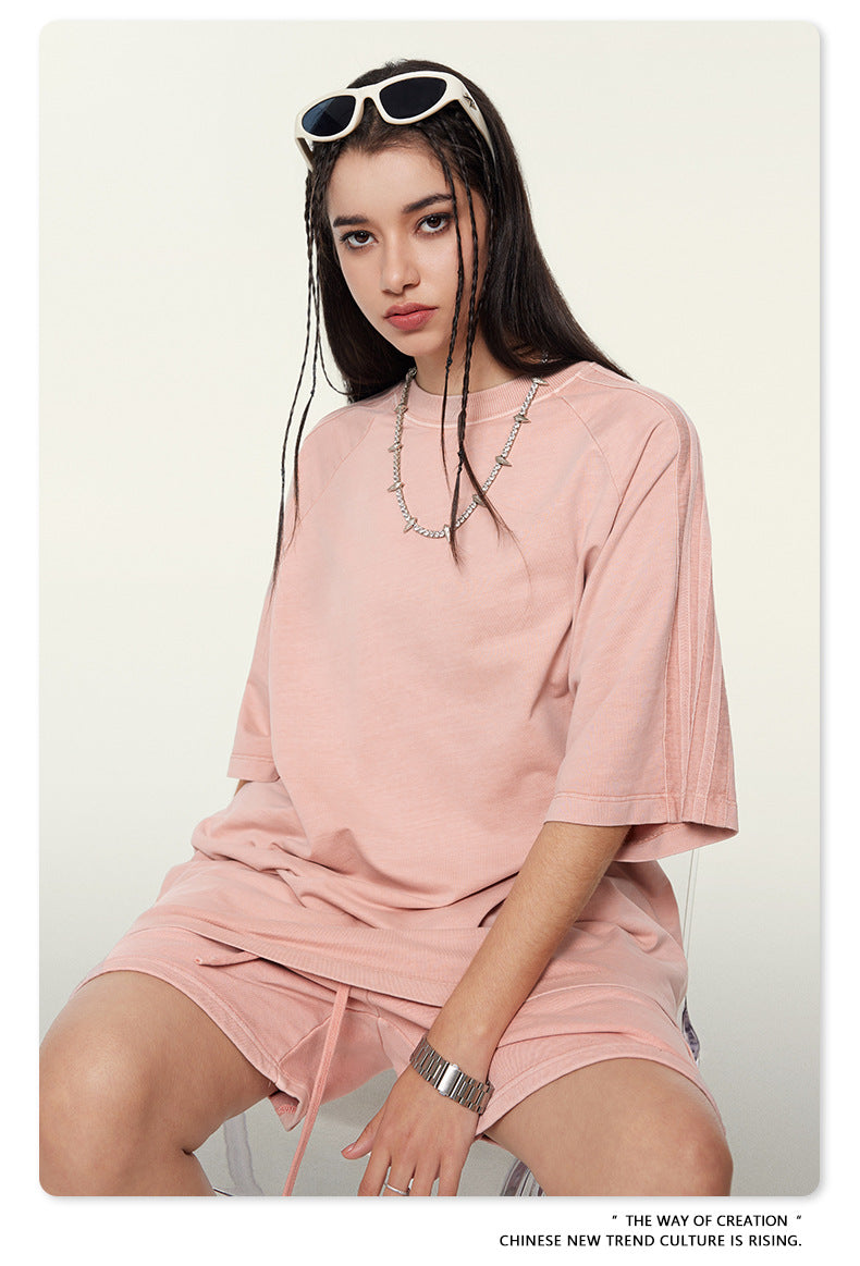 Oversize Washed Short-sleeve T-shirt WN6458