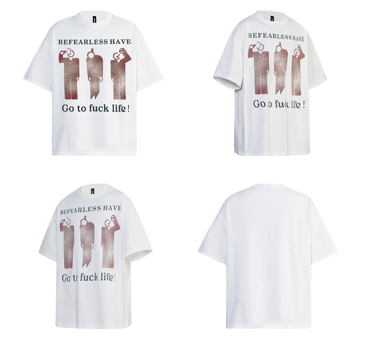 Washed Figure Graphic Oversize Short Sleeve T-Shirt WN26342