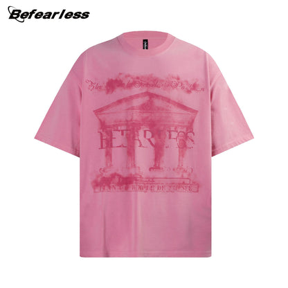 Washed Palace Print Oversize Short Sleeve T-Shirt WN26339