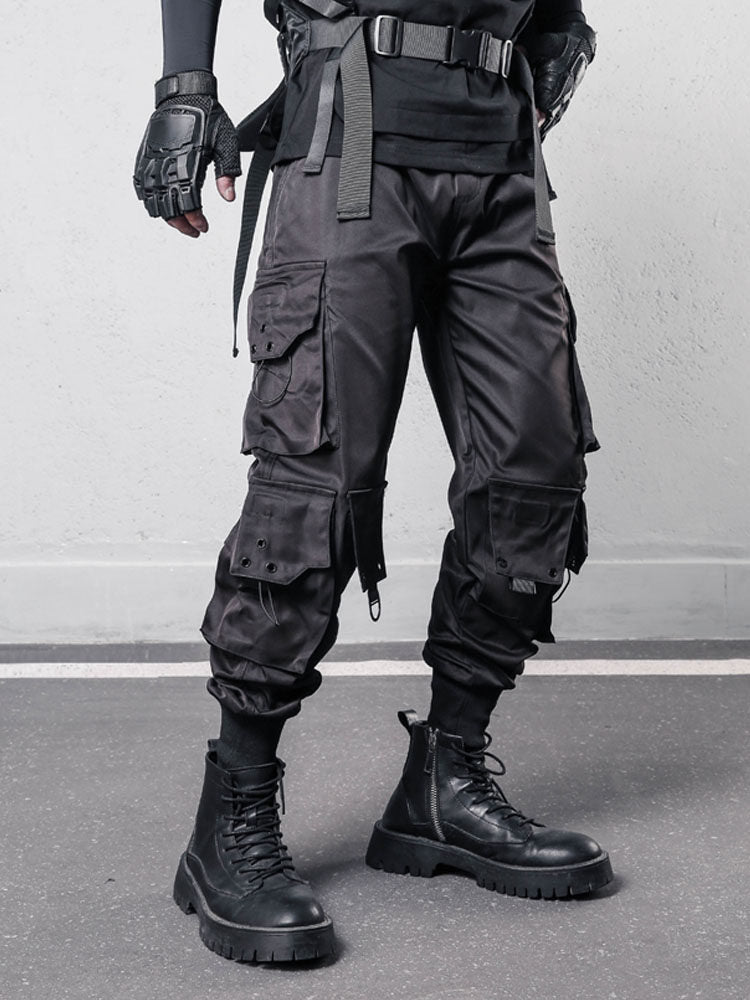 Functional Multi-Pocket Tactical Cuffed Cargo Pants WN22500