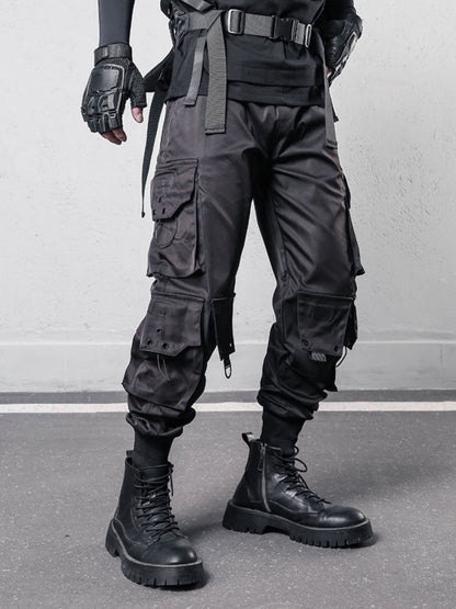 Functional Multi-Pocket Tactical Cuffed Cargo Pants WN22500
