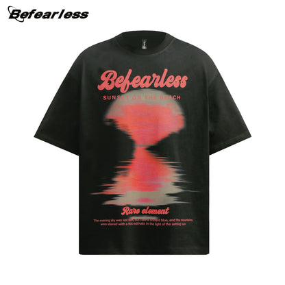 Graphic Letter Print Short Sleeve T-Shirt WN26177