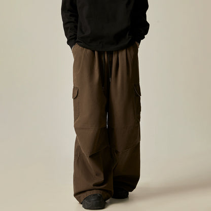 Washed Wide Leg Cargo Pants WN8967