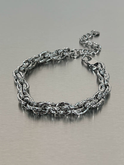 Twist Rhombus Titanium Steel Bracelet WN19250