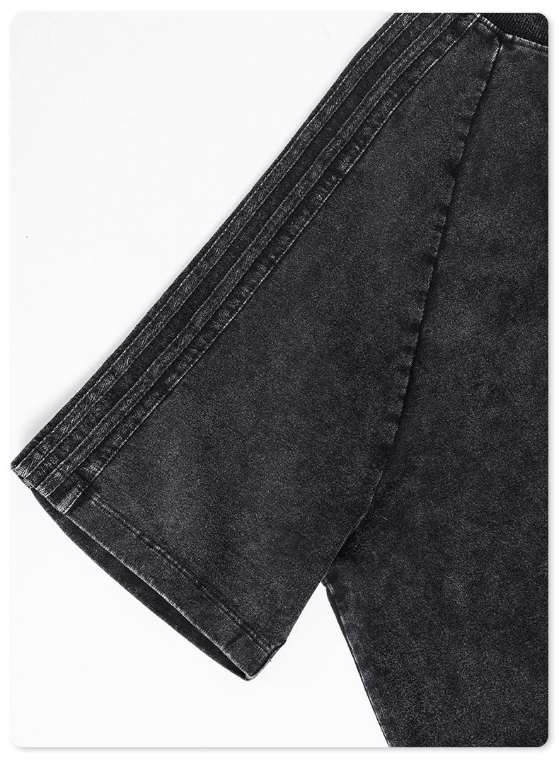 Oversize Washed Short-sleeve T-shirt WN6458