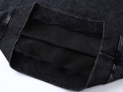 Washed Letter Print Oversize Hoodie WN11533