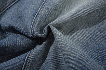 Washed Split-Design Denim Jeans WN13119