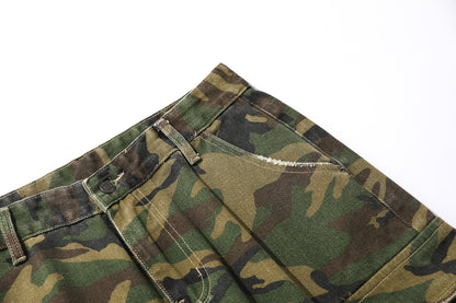 Camo Workwear Denim Wide Leg Short Pants WN25677