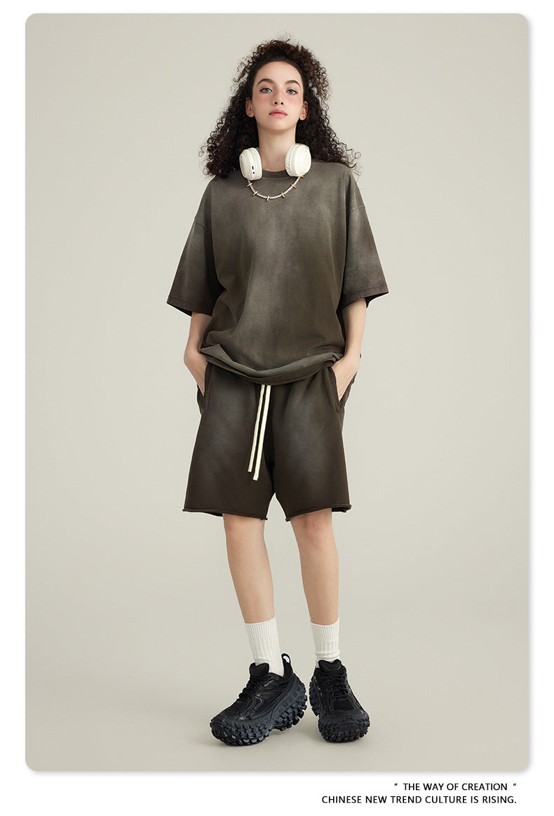 Washed Oversize Short-sleeve T-shirt WN6443