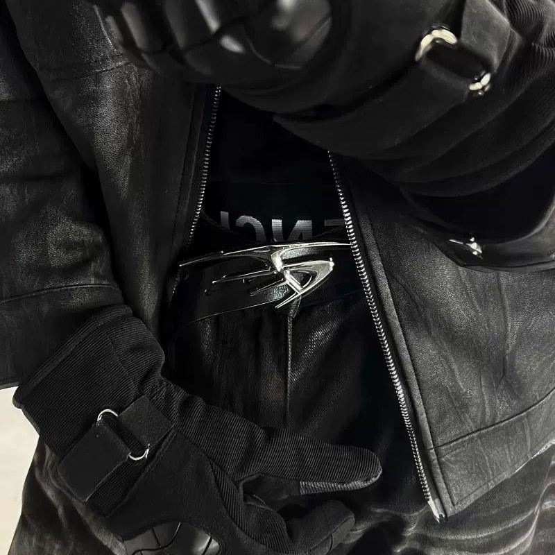 Metal Logo Abstract Design Belt WN21942