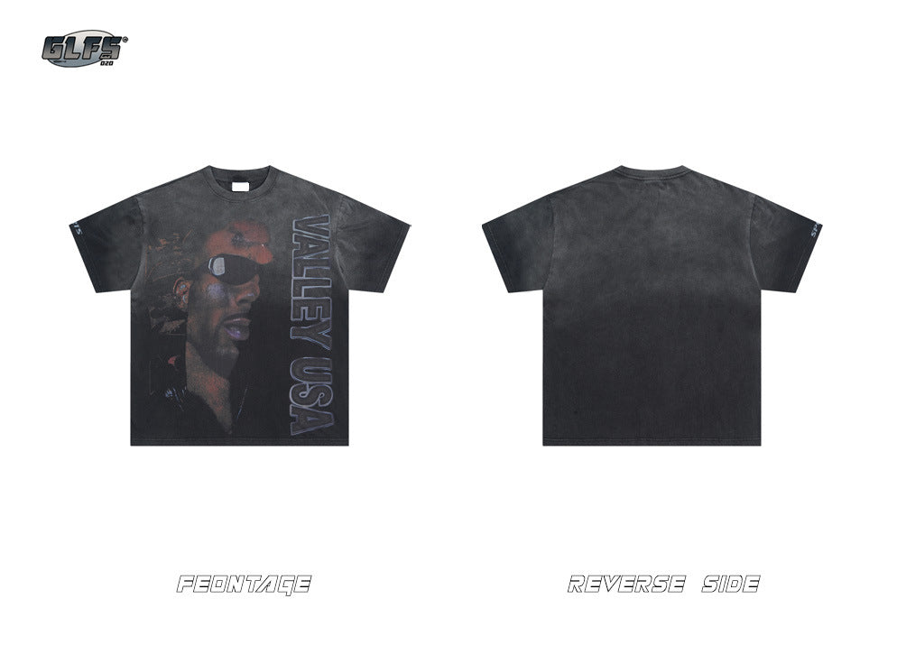Washed Heavyweight Portrait Short Sleeve T-Shirt WN26527