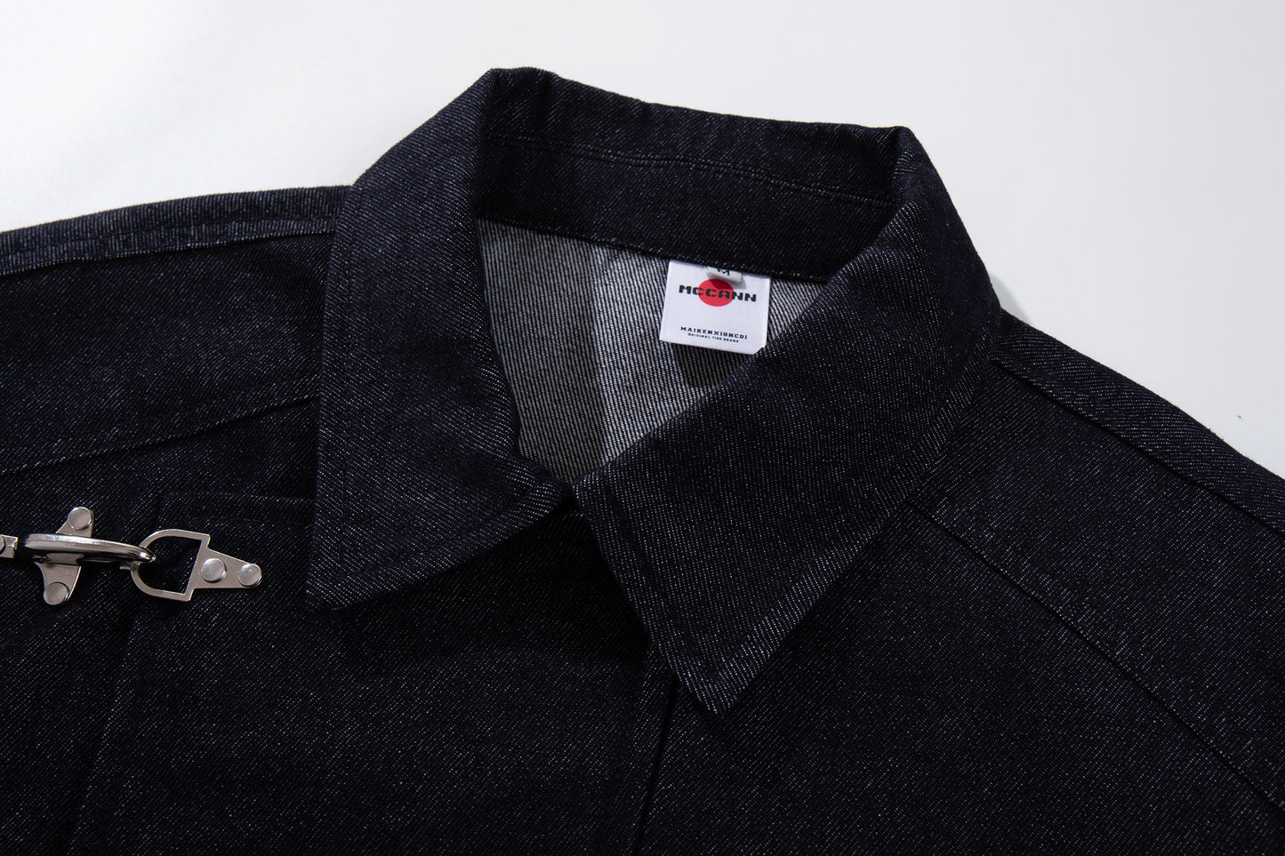 Washed Raw Denim Metal Buckle Jacket & Wide Leg Denim Jeans Setup WN23048