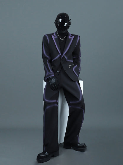 Oversize Line Design Tailored Jacket & Line Design Stragiht Trousers Setup WN23707