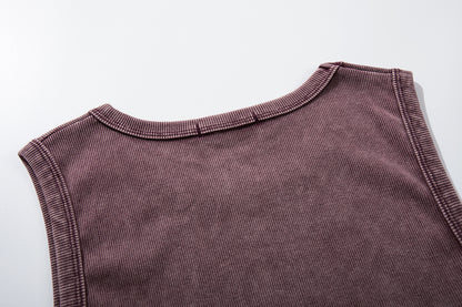 Washed Rib Tank Top WN25770