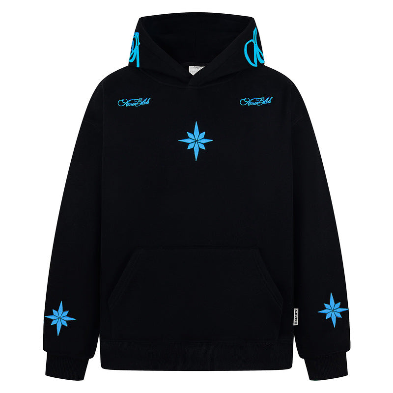 Star Embroidery Print Hoodie WN23569