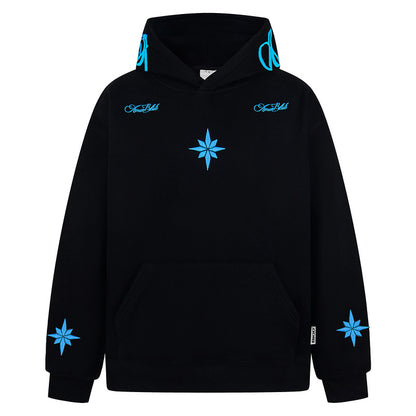 Star Embroidery Print Hoodie WN23569