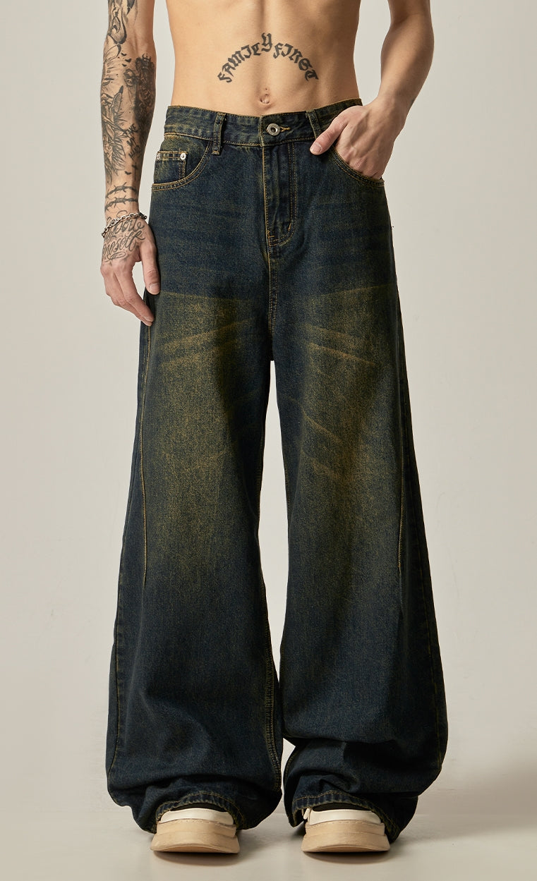 Wide-leg Semi Flare Denim Jeans WN6236