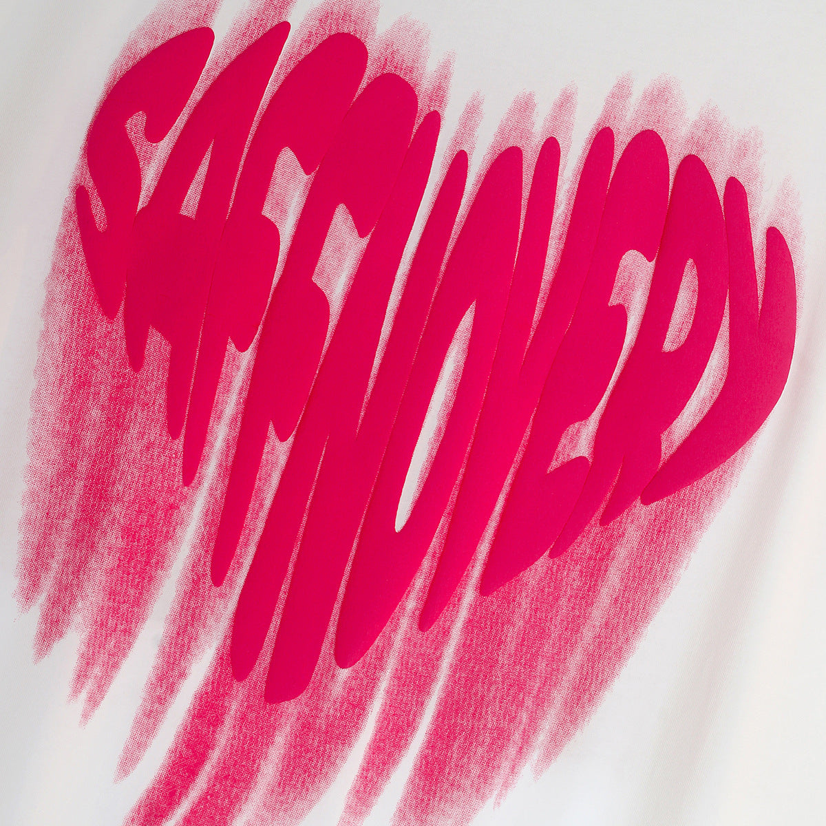 Heart Print Oversize Short Sleeve T-Shirt WN16809