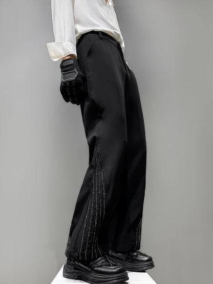 Linear Detail Wide-Leg Trousers WN23851