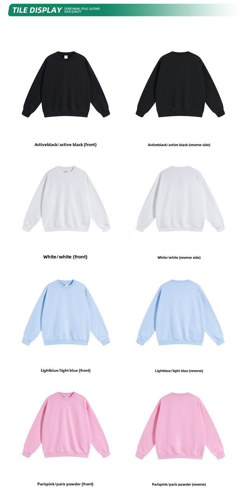 Oversize Crewneck Sweatshirt WN9972