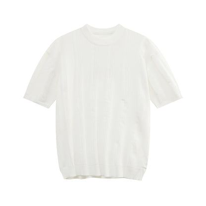 Stripe Knit Short Sleeve T-Shirt WN24915