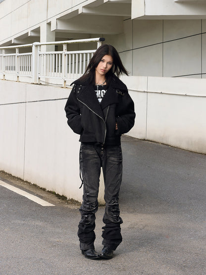 Washed Whisker Stack Denim Jeans WN27270