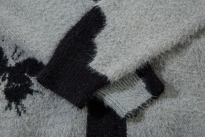 Butterfly Design Oversize Knit Cardigan WN11449