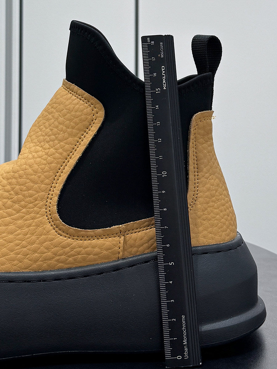 Side Gore Platform Chunky Sole Short Boots WN24617