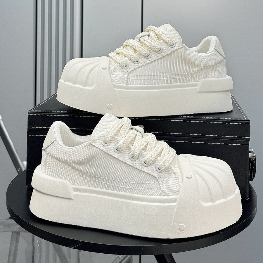 Breathable Canvas Thick-Sole Height-Increasing Sneakers WN24754