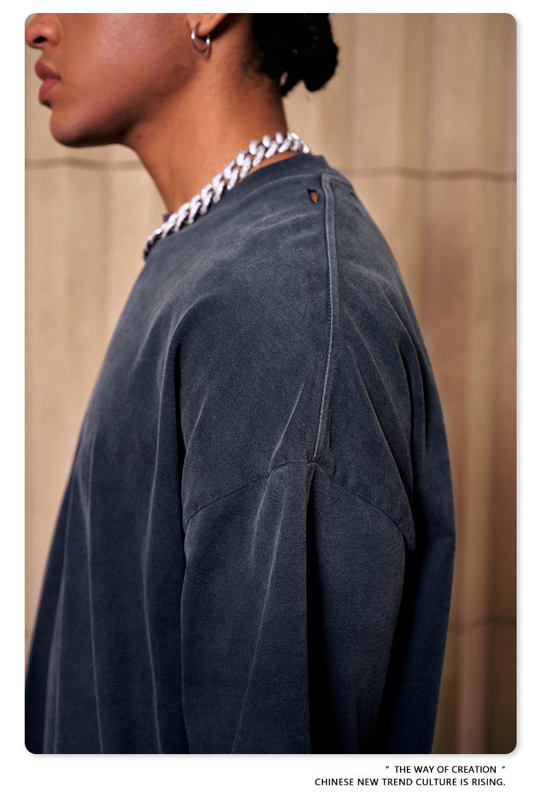 Washed Gradient Oversize Short Sleeve T-Shirt WN6070