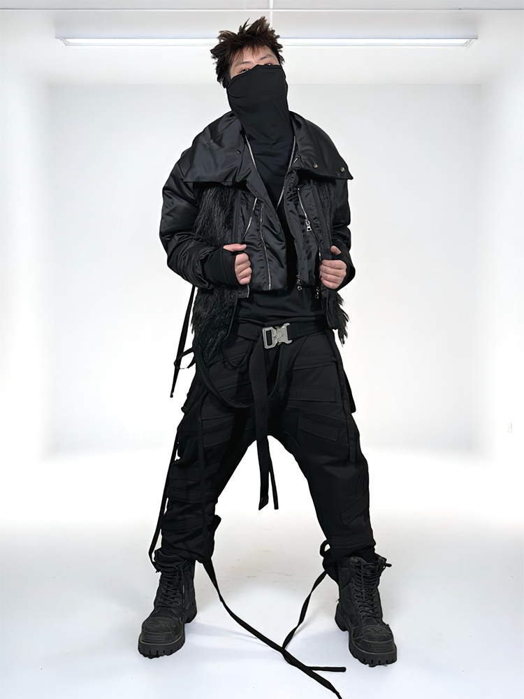 Zipper Layered Deconstructed Thick White Duck Down Jacket WN22004